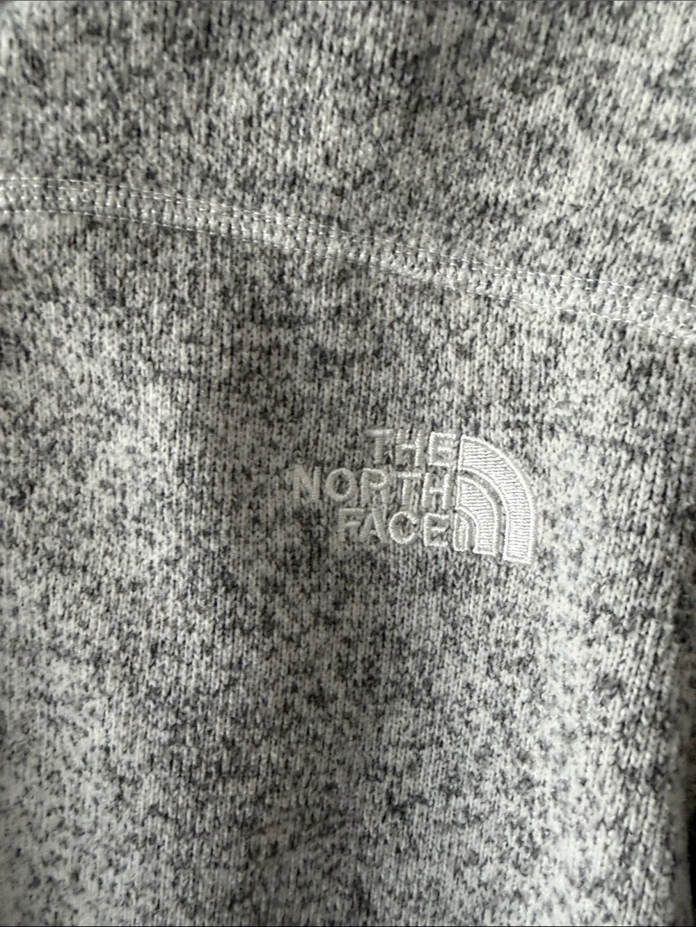 The North Face Men's Light Gray Heather Quarter-Zip Fleece